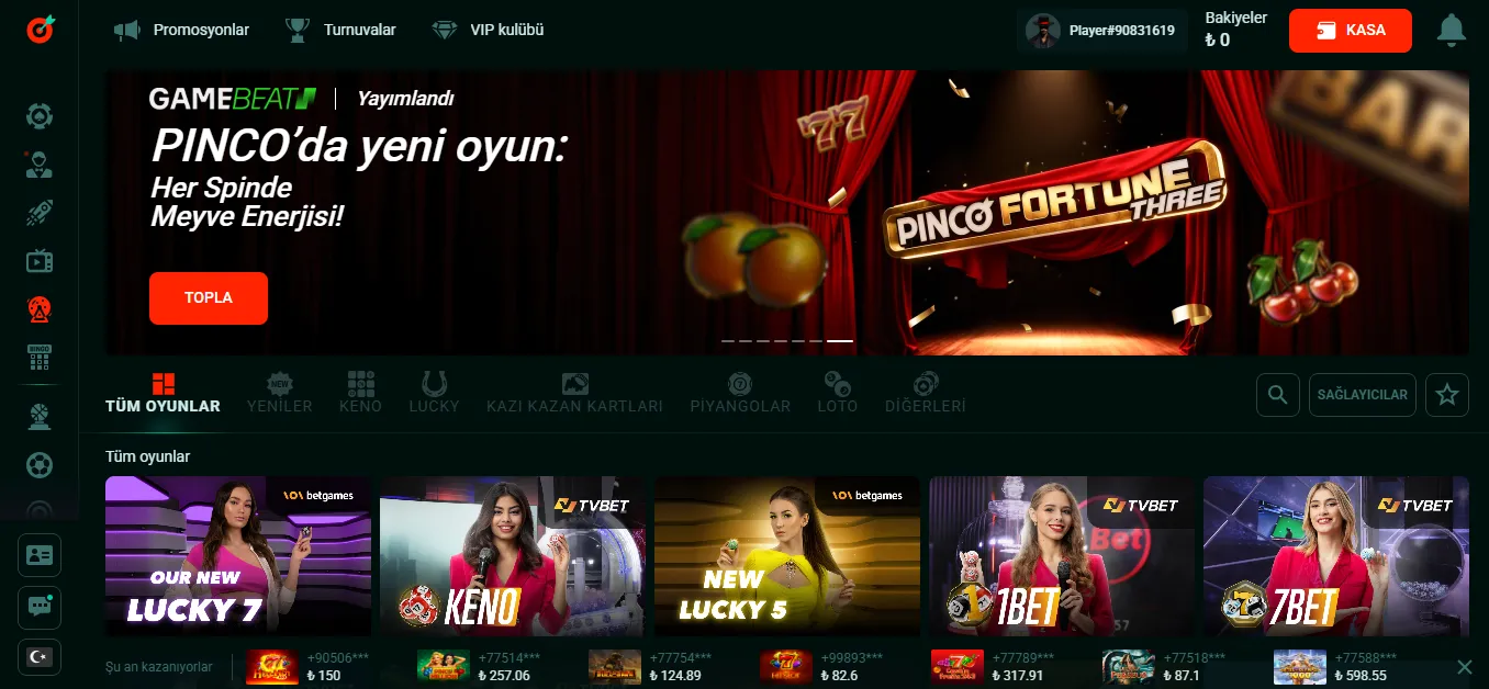 Pinco Casino’da bonus almak için nasıl kayıt olunur?